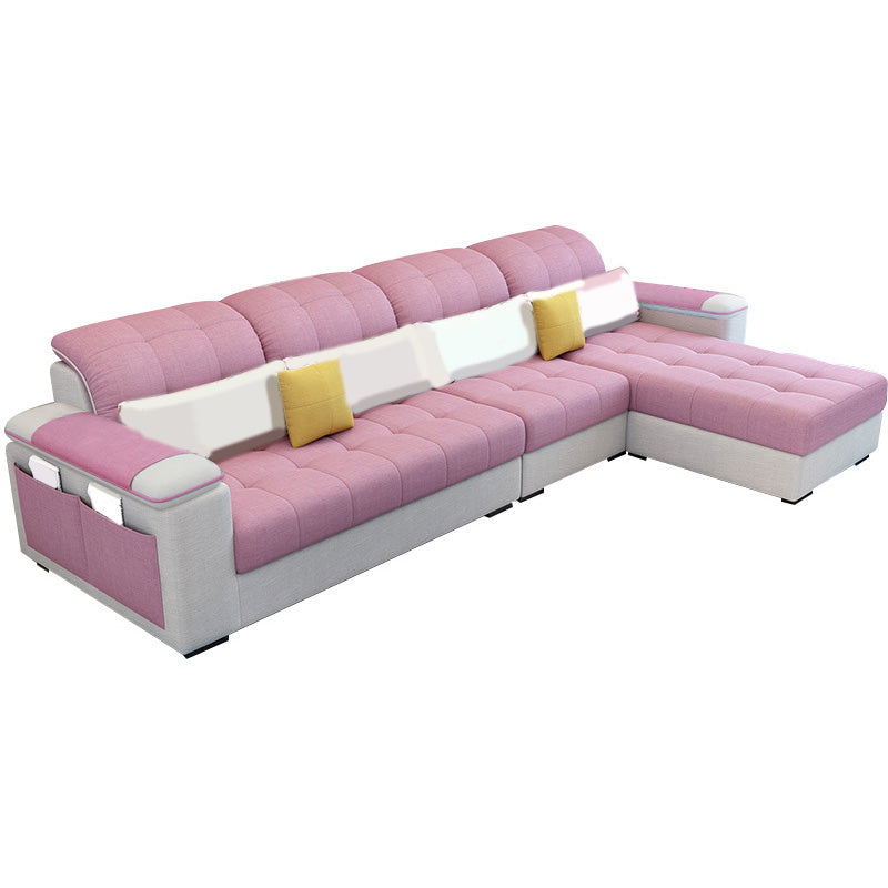 Pillow Top Arm Sofa with Storage and Ottoman Included for Living Room