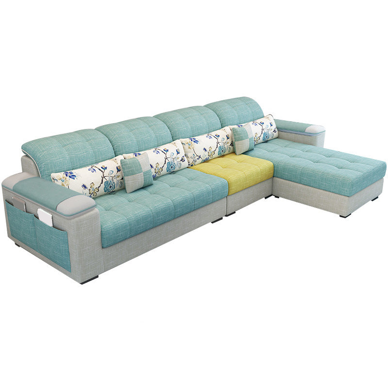 Pillow Top Arm Sofa with Storage and Ottoman Included for Living Room