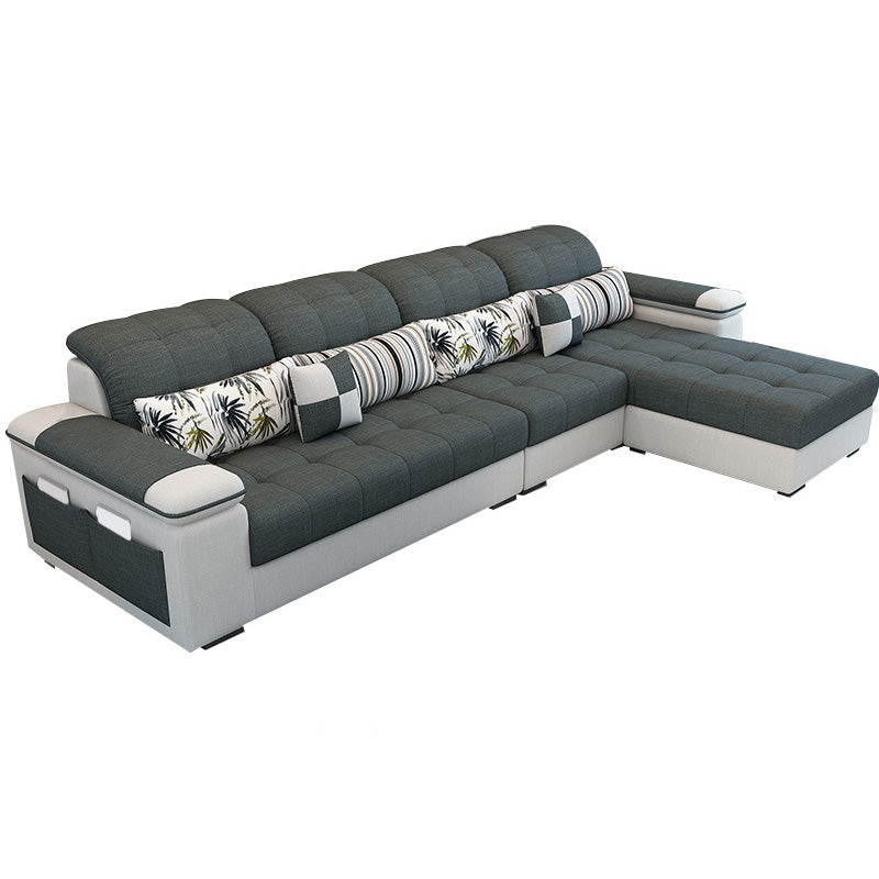 Pillow Top Arm Sofa with Storage and Ottoman Included for Living Room