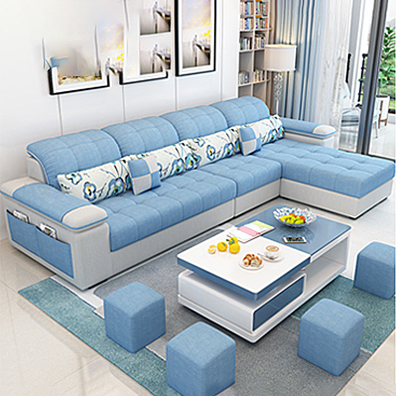 Pillow Top Arm Sofa with Storage and Ottoman Included for Living Room