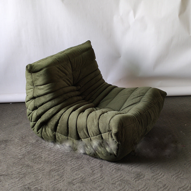 Modern Style Deerskin Velvet without HandrailsParsons Chair with Fixed Backrest Green Clearhalo 'Accent Chairs' 'accent_chairs' 'Chairs & Seating' 'furn' 'furn_accent_chairs' 'Furniture' 'Living Room Furniture' 5810911