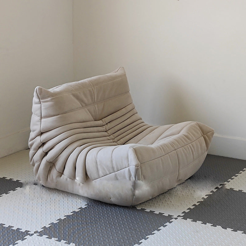 Modern Style Deerskin Velvet without HandrailsParsons Chair with Fixed Backrest Gray-White Clearhalo 'Accent Chairs' 'accent_chairs' 'Chairs & Seating' 'furn' 'furn_accent_chairs' 'Furniture' 'Living Room Furniture' 5810913