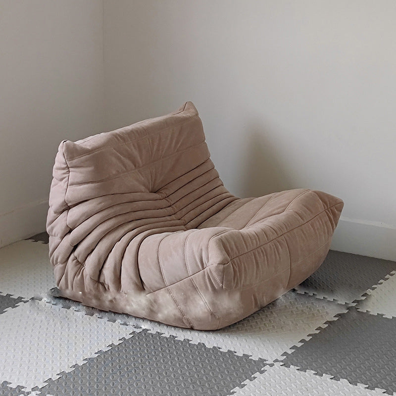 Modern Style Deerskin Velvet without HandrailsParsons Chair with Fixed Backrest Camel Clearhalo 'Accent Chairs' 'accent_chairs' 'Chairs & Seating' 'furn' 'furn_accent_chairs' 'Furniture' 'Living Room Furniture' 5810915