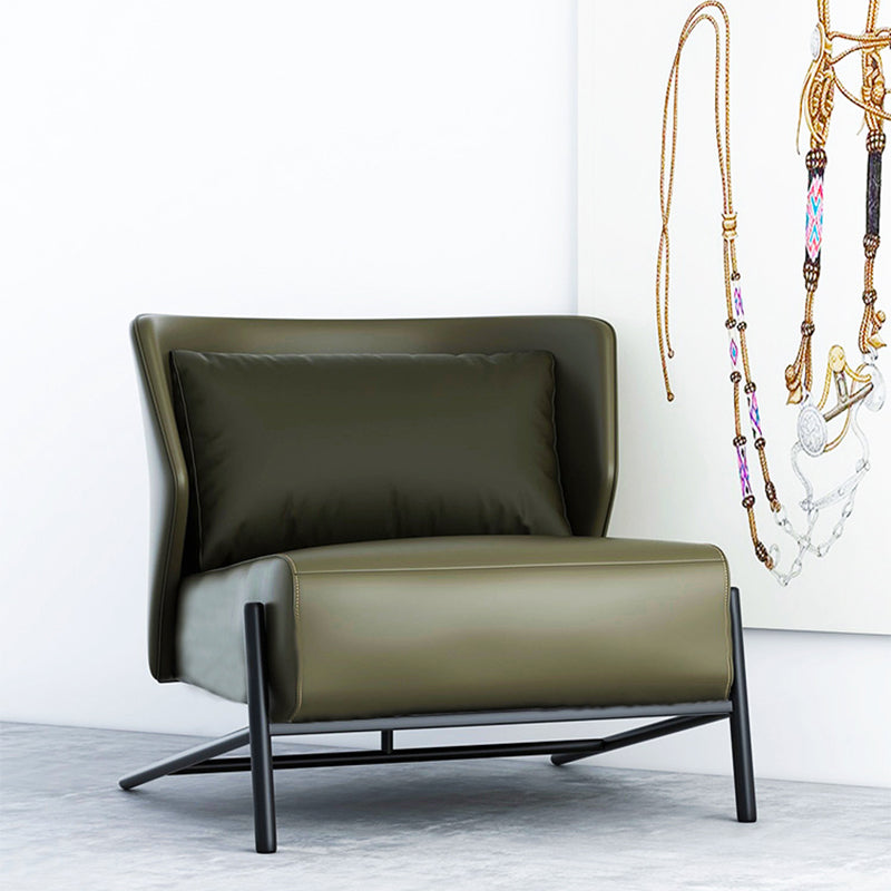 28.3"Wide Tight Back Armless Single Lounge Chair for Bedroom Clearhalo 'Accent Chairs' 'accent_chairs' 'Chairs & Seating' 'furn' 'furn_accent_chairs' 'Furniture' 'Living Room Furniture' 5810970