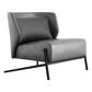 28.3"Wide Tight Back Armless Single Lounge Chair for Bedroom Dark Gray Clearhalo 'Accent Chairs' 'accent_chairs' 'Chairs & Seating' 'furn' 'furn_accent_chairs' 'Furniture' 'Living Room Furniture' 5810973