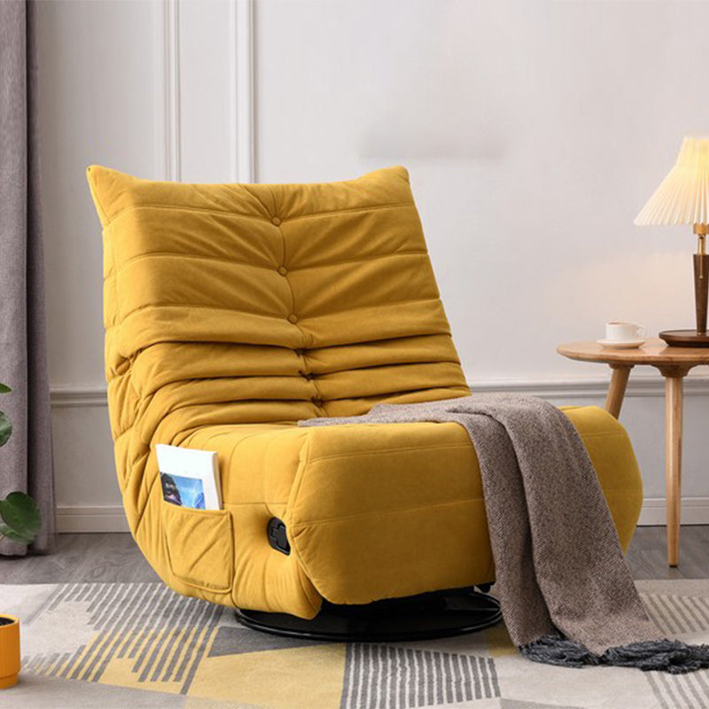 Silla de zapatillas giratorias de 34.6 ", silla individual sin aliento para el brazo para el dormitorio