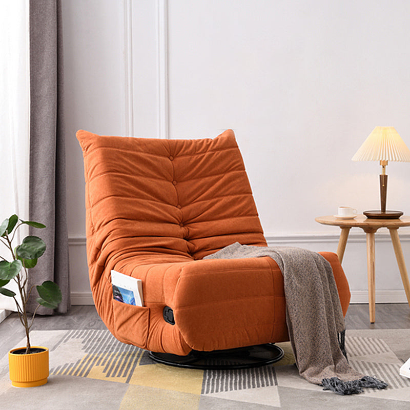 Silla de zapatillas giratorias de 34.6 ", silla individual sin aliento para el brazo para el dormitorio