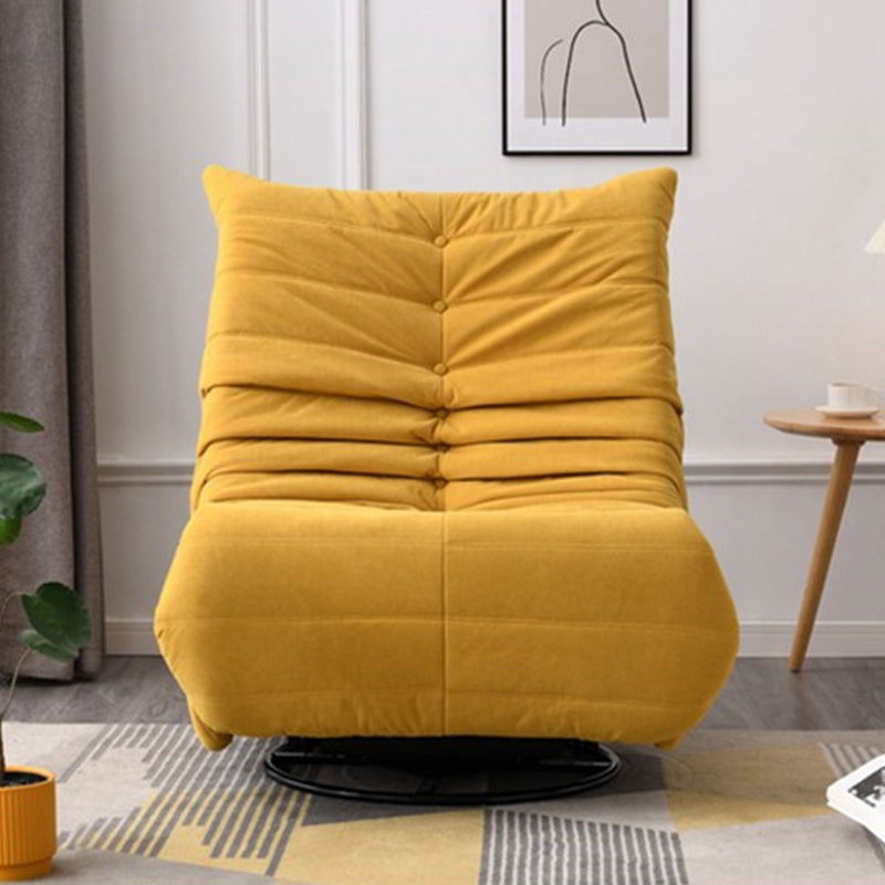 Silla de zapatillas giratorias de 34.6 ", silla individual sin aliento para el brazo para el dormitorio