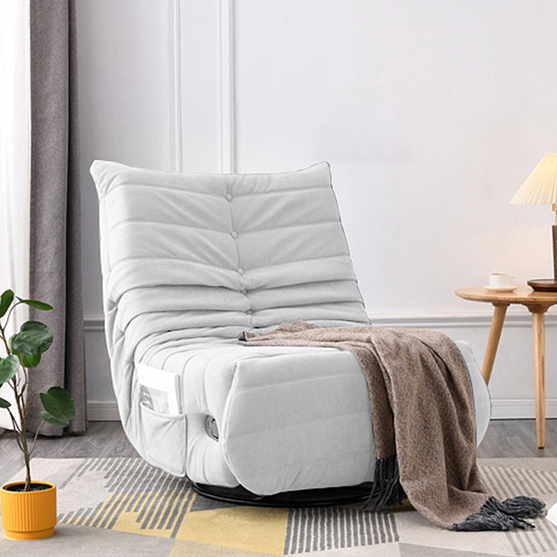 Silla de zapatillas giratorias de 34.6 ", silla individual sin aliento para el brazo para el dormitorio