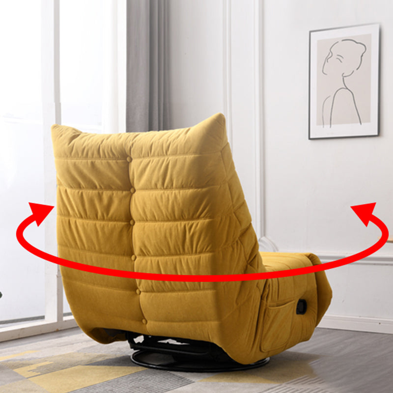 Silla de zapatillas giratorias de 34.6 ", silla individual sin aliento para el brazo para el dormitorio