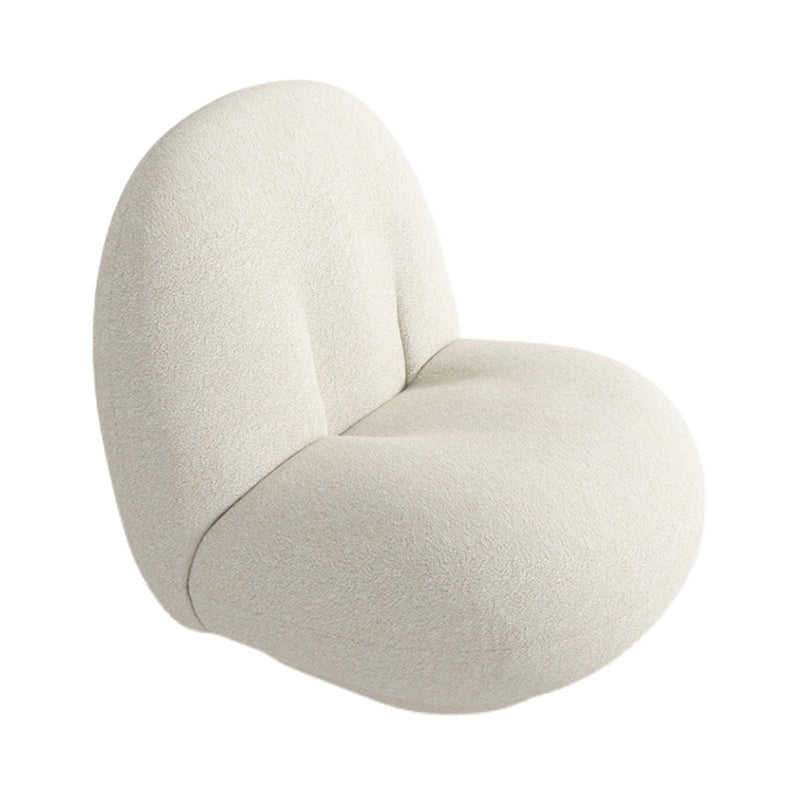 26"Wide Tight Back Armless Slipper Accent Chair in White / Pink / Grey Clearhalo 'Accent Chairs' 'accent_chairs' 'Chairs & Seating' 'furn' 'furn_accent_chairs' 'Furniture' 'Living Room Furniture' 5811008