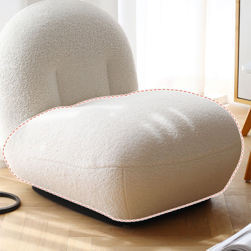 26"Wide Tight Back Armless Slipper Accent Chair in White / Pink / Grey Clearhalo 'Accent Chairs' 'accent_chairs' 'Chairs & Seating' 'furn' 'furn_accent_chairs' 'Furniture' 'Living Room Furniture' 5811010