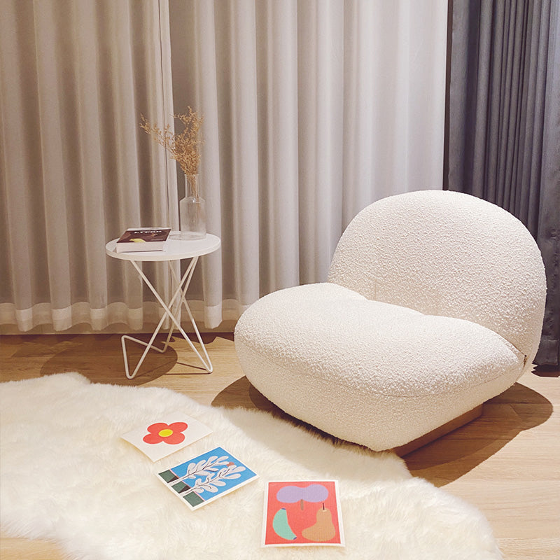 26"Wide Tight Back Armless Slipper Accent Chair in White / Pink / Grey Clearhalo 'Accent Chairs' 'accent_chairs' 'Chairs & Seating' 'furn' 'furn_accent_chairs' 'Furniture' 'Living Room Furniture' 5811015