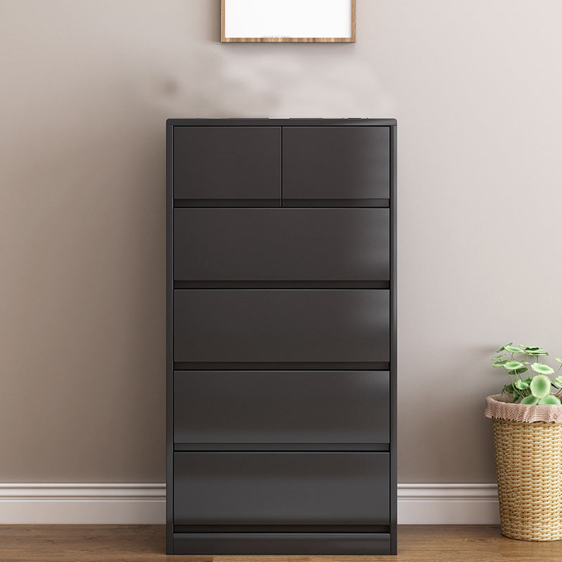 Rubberwood -Akzentkiste mit Schubladen 23,62 "lange zeitgenössische Brust