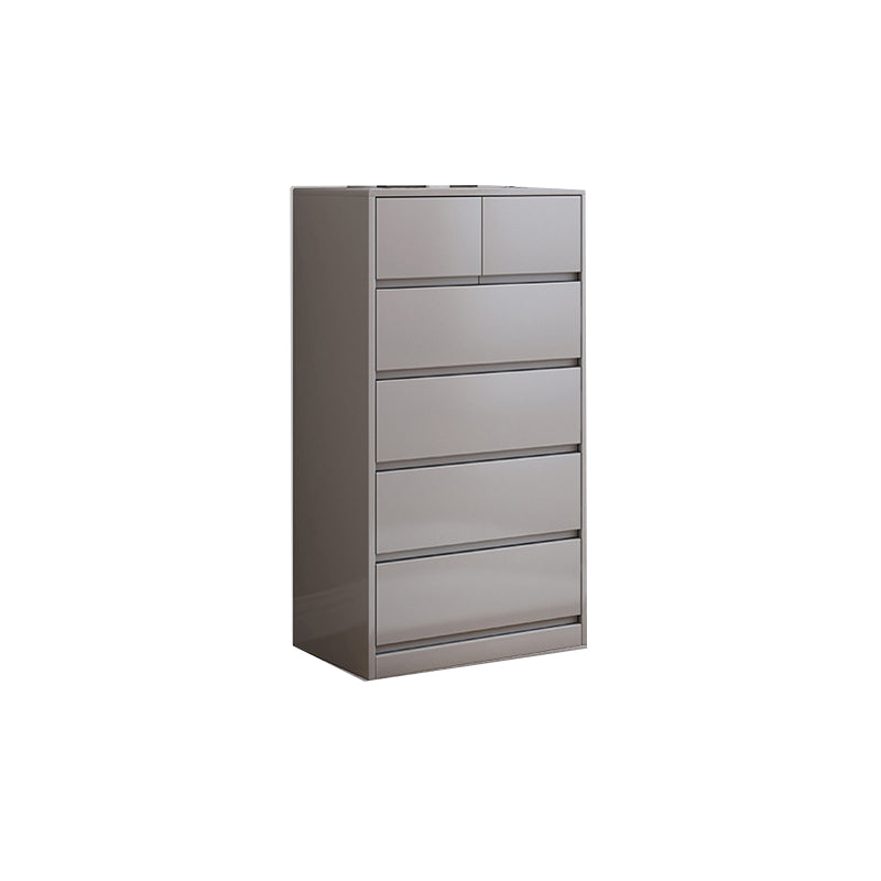 Rubberwood -Akzentkiste mit Schubladen 23,62 "lange zeitgenössische Brust