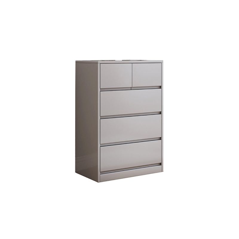 Rubberwood -Akzentkiste mit Schubladen 23,62 "lange zeitgenössische Brust