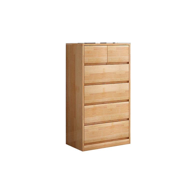 Rubberwood -Akzentkiste mit Schubladen 23,62 "lange zeitgenössische Brust