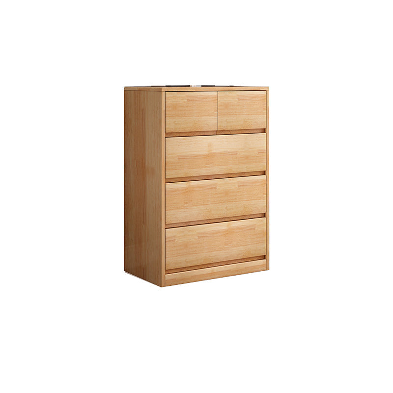 Rubberwood -Akzentkiste mit Schubladen 23,62 "lange zeitgenössische Brust