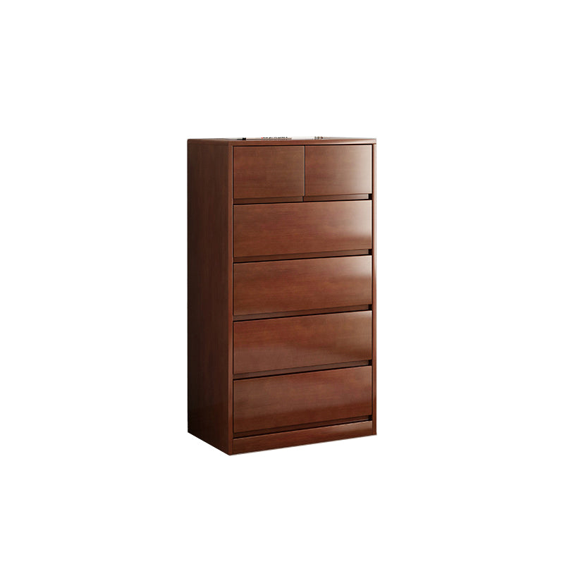 Rubberwood -Akzentkiste mit Schubladen 23,62 "lange zeitgenössische Brust