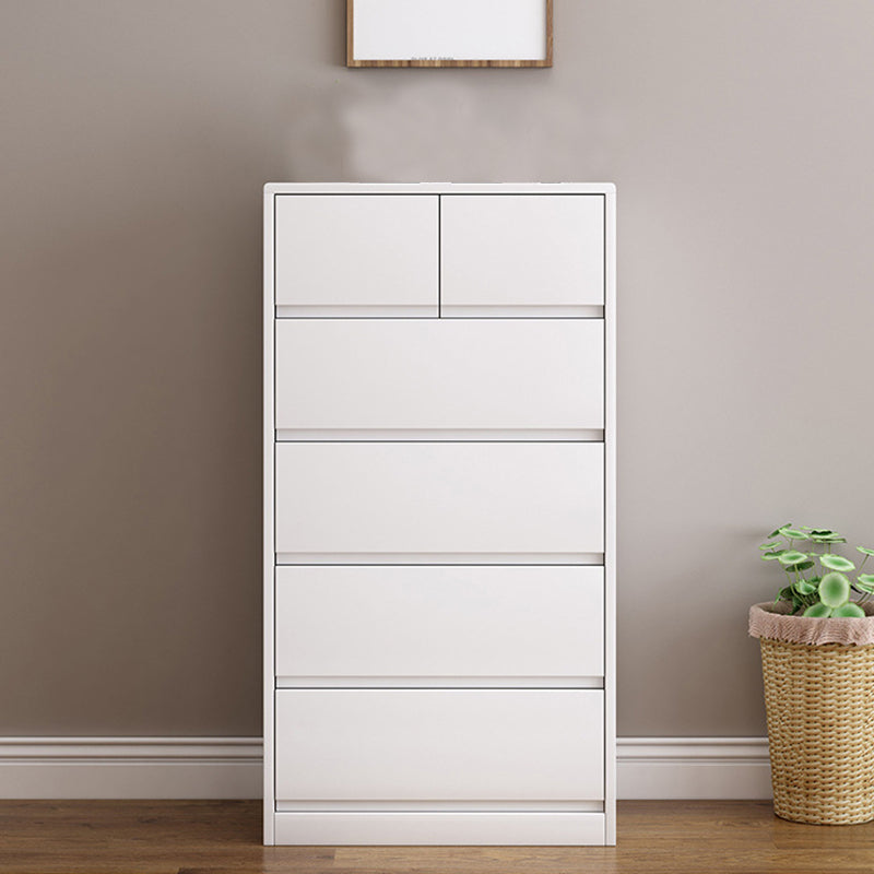 Rubberwood -Akzentkiste mit Schubladen 23,62 "lange zeitgenössische Brust