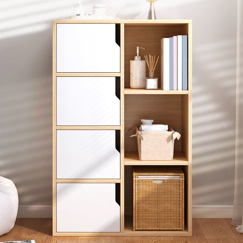 Wooden Side Cabinet with Shelves and Doors 9.44" Wide Storage Cabinet Clearhalo 'Cabinets & Chests' 'cabinets_chests' 'furn' 'furn_cabinets_chests' 'Furniture' 'Living Room Furniture' 5811233