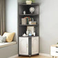 Wooden Modern Accent Cabinet Triangle Storage Cabinet with 2 Doors