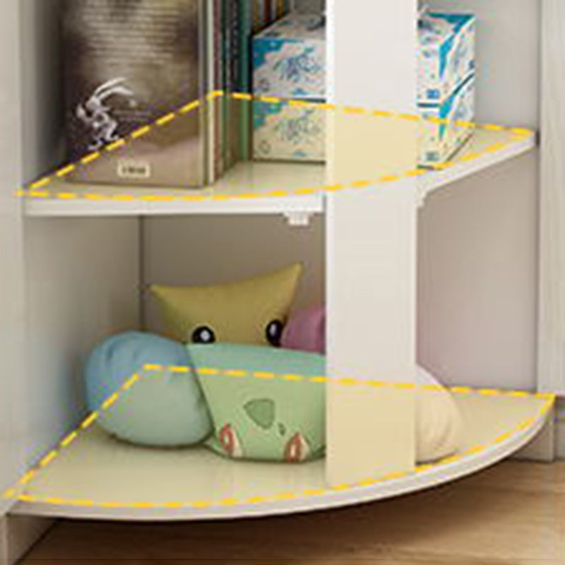 Wooden Modern Accent Cabinet Triangle Storage Cabinet with 2 Doors