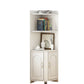 Wooden Modern Accent Cabinet Triangle Storage Cabinet with 2 Doors
