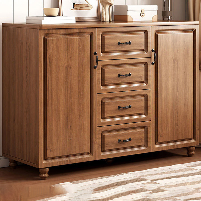 Wood Accent Chest with Chest Bun Feet and Bar Pulls,14.96 " W 47"L x 15"W x 36"H Brown Clearhalo 'Cabinets & Chests' 'cabinets_chests' 'furn' 'furn_cabinets_chests' 'Furniture' 'Living Room Furniture' 5811267