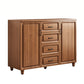 Wood Accent Chest with Chest Bun Feet and Bar Pulls,14.96 " W Clearhalo 'Cabinets & Chests' 'cabinets_chests' 'furn' 'furn_cabinets_chests' 'Furniture' 'Living Room Furniture' 5811269
