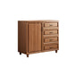 Wood Accent Chest with Chest Bun Feet and Bar Pulls,14.96 " W Clearhalo 'Cabinets & Chests' 'cabinets_chests' 'furn' 'furn_cabinets_chests' 'Furniture' 'Living Room Furniture' 5811276