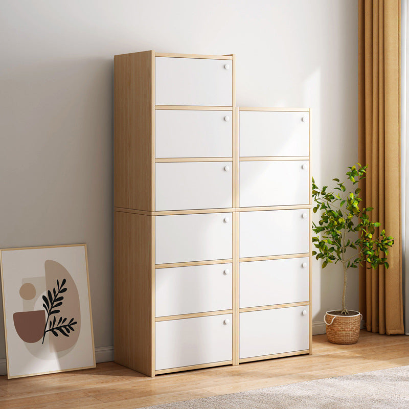 15,74 "L Armoire à accent moderne Armoire de rangement en bois avec étagères