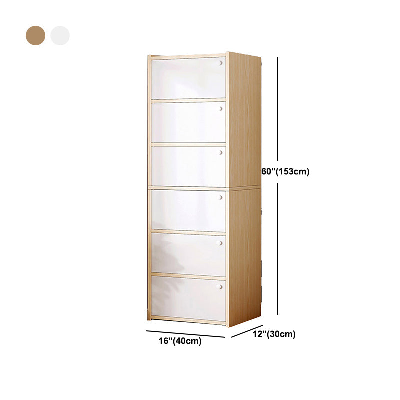 15,74 "L Armoire à accent moderne Armoire de rangement en bois avec étagères