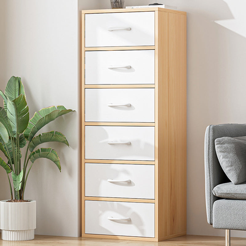 Contemporary Rectangle Gloss Finish with Drawer Chest,18.9" L 6 Brown Clearhalo 'Cabinets & Chests' 'cabinets_chests' 'furn' 'furn_cabinets_chests' 'Furniture' 'Living Room Furniture' 5811338