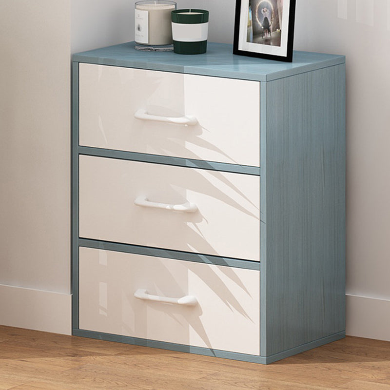 Contemporary Rectangle Gloss Finish with Drawer Chest,18.9" L 3 Blue Clearhalo 'Cabinets & Chests' 'cabinets_chests' 'furn' 'furn_cabinets_chests' 'Furniture' 'Living Room Furniture' 5811340