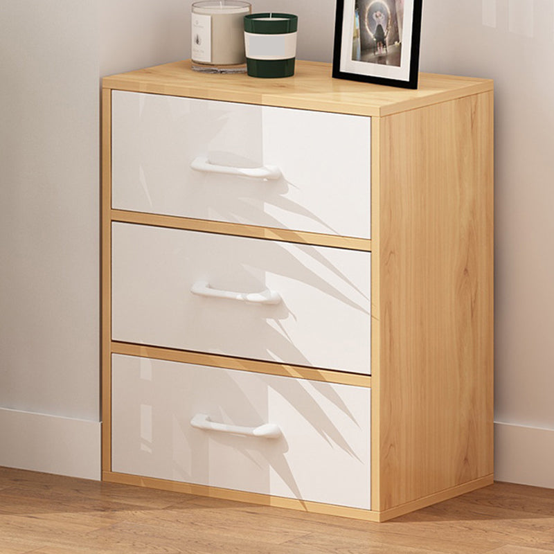 Contemporary Rectangle Gloss Finish with Drawer Chest,18.9" L 3 Brown Clearhalo 'Cabinets & Chests' 'cabinets_chests' 'furn' 'furn_cabinets_chests' 'Furniture' 'Living Room Furniture' 5811348