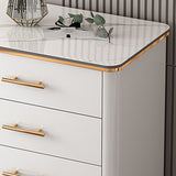 15,74 "coffre d'accent en bois de large avec des jambes droites poitrine contemporaine