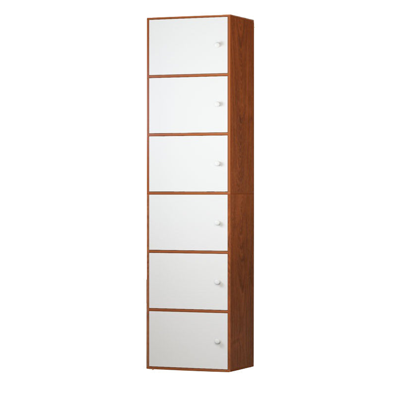 Contemporary Rectangle Manufactured Wood An With Doors Accent Cabinet Walnut White 6 Clearhalo 'Cabinets & Chests' 'cabinets_chests' 'furn' 'furn_cabinets_chests' 'Furniture' 'Living Room Furniture' 5811411