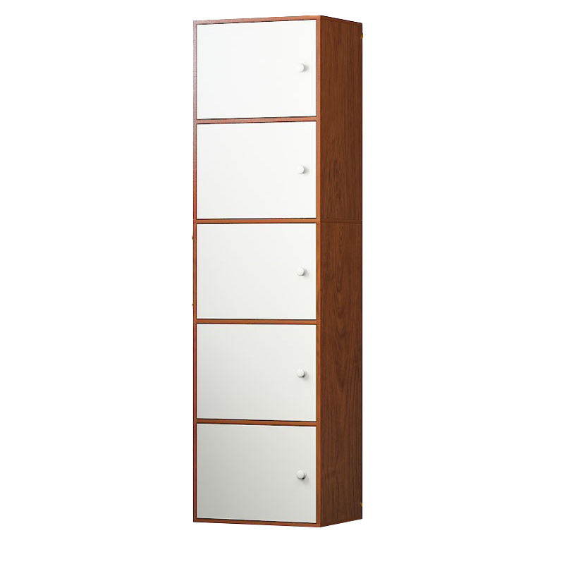 Contemporary Rectangle Manufactured Wood An With Doors Accent Cabinet Walnut White 5 Clearhalo 'Cabinets & Chests' 'cabinets_chests' 'furn' 'furn_cabinets_chests' 'Furniture' 'Living Room Furniture' 5811417