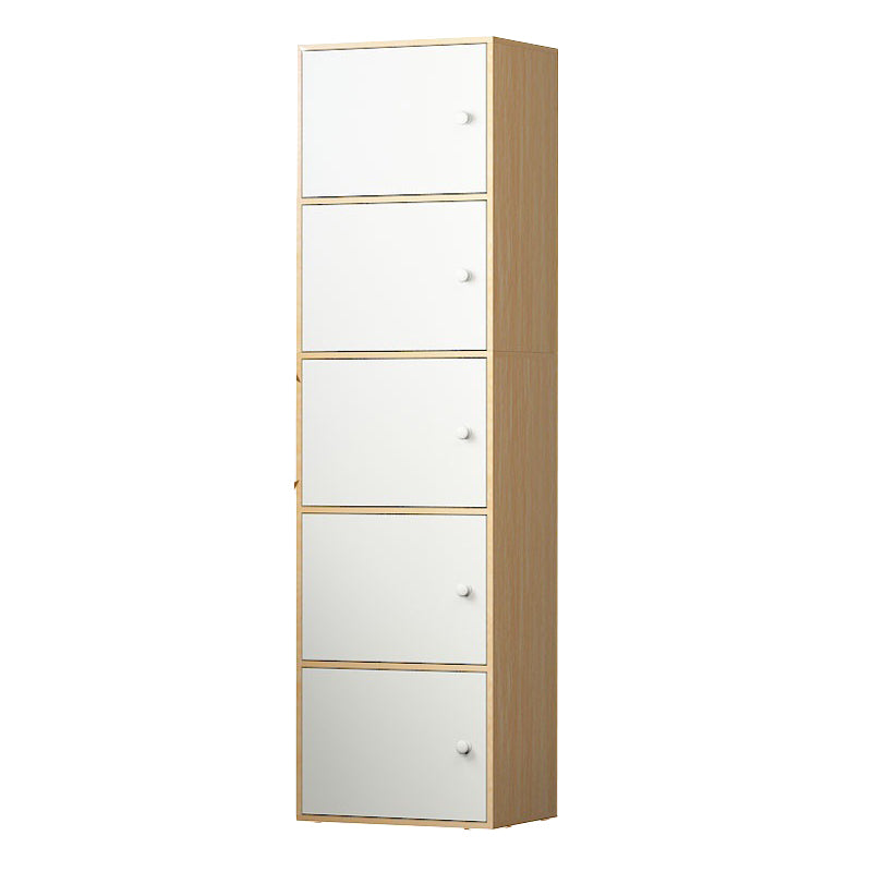 Contemporary Rectangle Manufactured Wood An With Doors Accent Cabinet Natural Wood White 5 Clearhalo 'Cabinets & Chests' 'cabinets_chests' 'furn' 'furn_cabinets_chests' 'Furniture' 'Living Room Furniture' 5811418