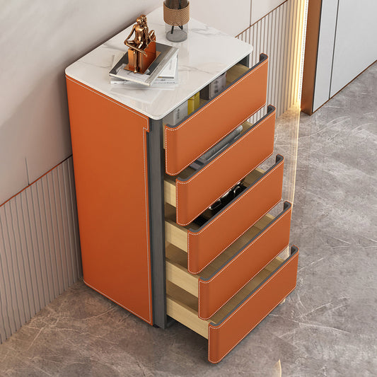 Moderne stijl Stone Buffet Sideboard 19.6 "L eetkamerbuffetserver in oranje