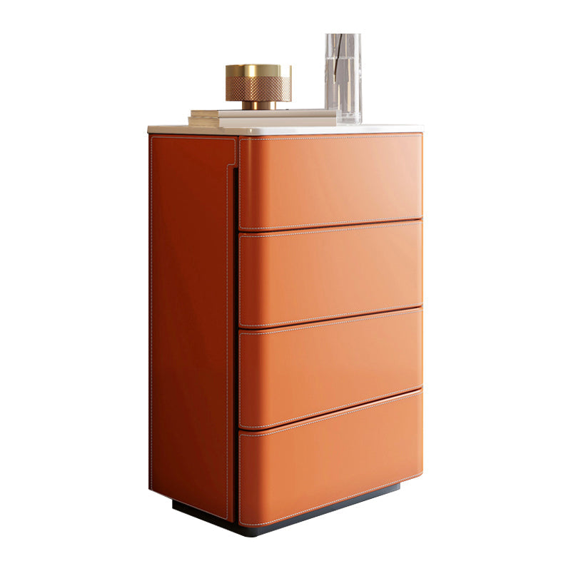 Modern Style Stone Buffet aparador de 19.6 "L Servidor buffet de comedor en naranja