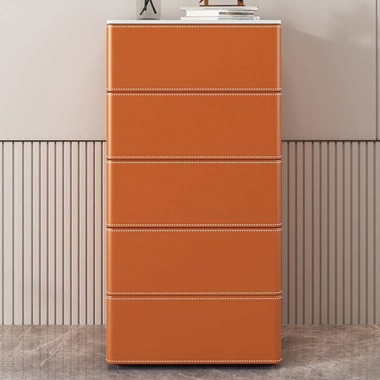 Modern Style Stone Buffet aparador de 19.6 "L Servidor buffet de comedor en naranja
