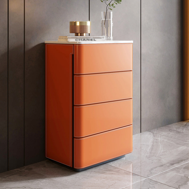 Modern Style Stone Buffet aparador de 19.6 "L Servidor buffet de comedor en naranja