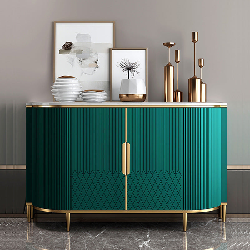 Glam -stijl Stone Buffet Sideboard 35.4 "H Deur Dining Room Buffet Server