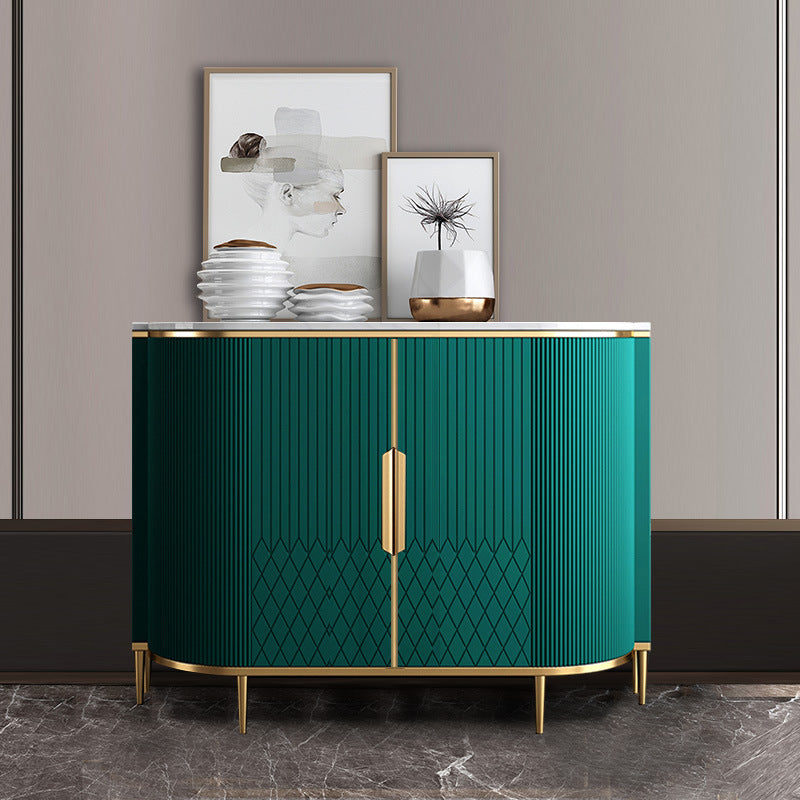 Glam -stijl Stone Buffet Sideboard 35.4 "H Deur Dining Room Buffet Server