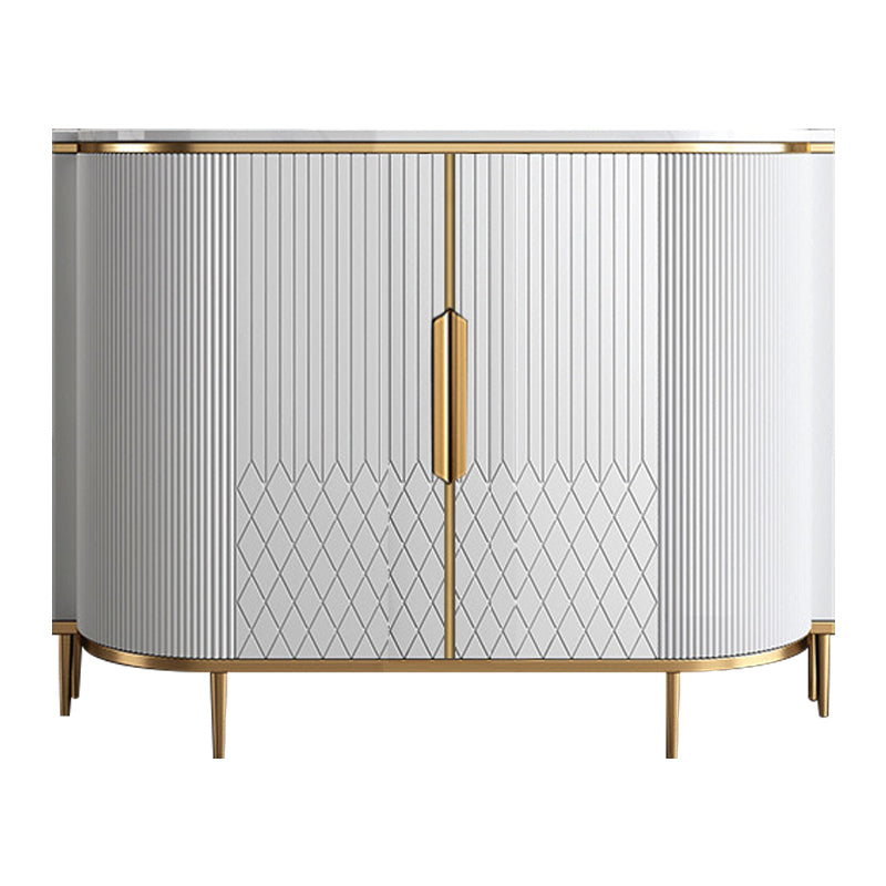 Glam -stijl Stone Buffet Sideboard 35.4 "H Deur Dining Room Buffet Server