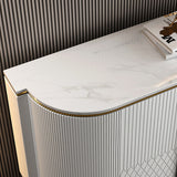 Glam -stijl Stone Buffet Sideboard 35.4 "H Deur Dining Room Buffet Server