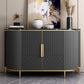 Glam -stijl Stone Buffet Sideboard 35.4 "H Deur Dining Room Buffet Server