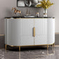 Glam -stijl Stone Buffet Sideboard 35.4 "H Deur Dining Room Buffet Server